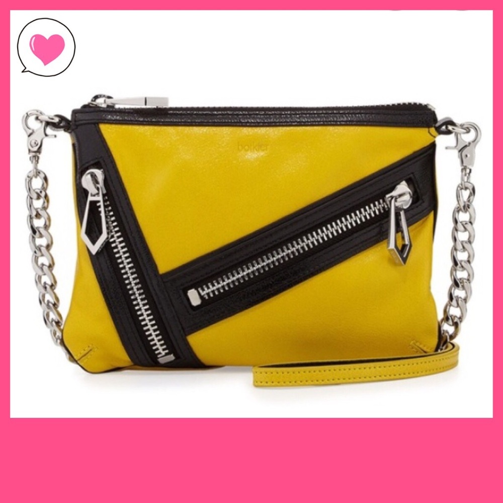 Botkier Cruz yellow black silver crossbody bag